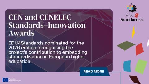 CEN and CENELEC Awards - EDU4standards nominated